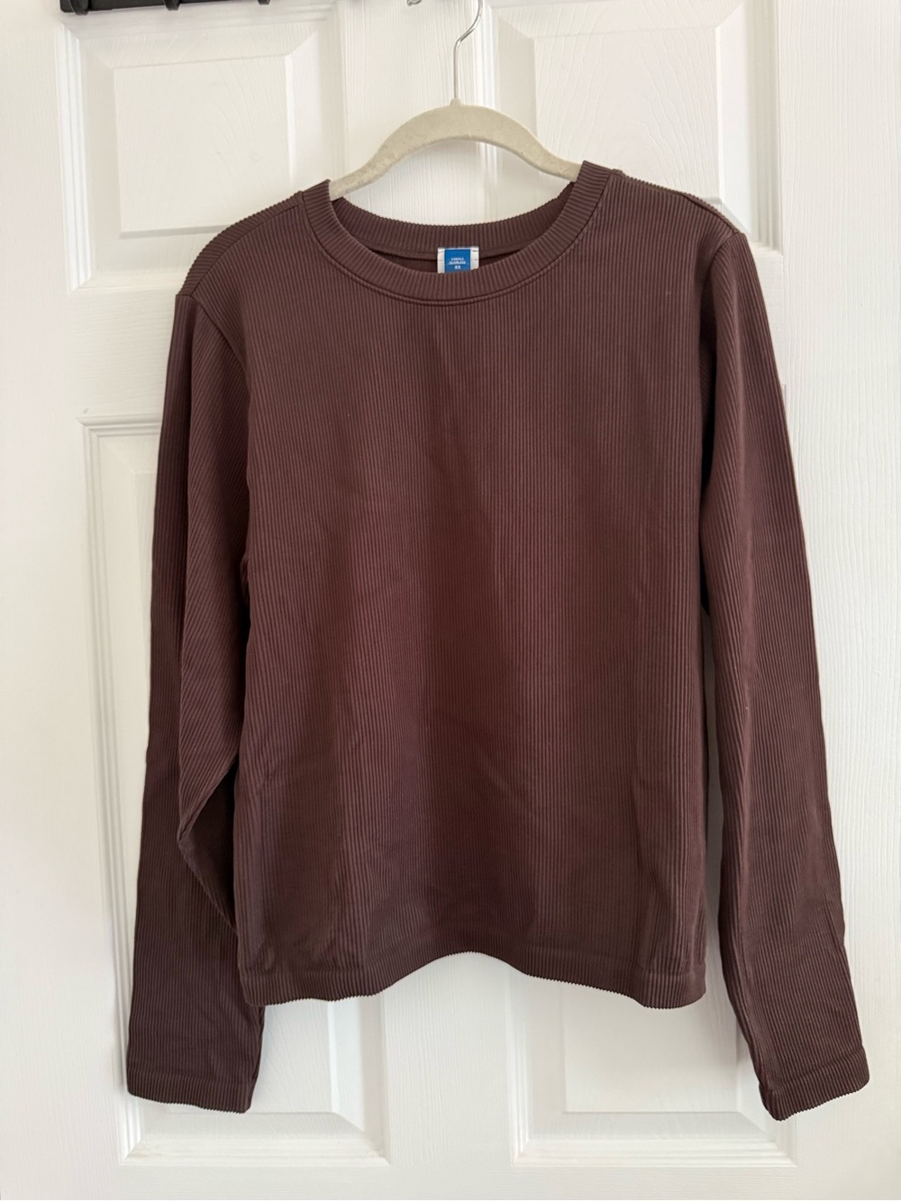 Old Navy Women's Long Sleeve Ribbed Tee - Exhale Seamless - Chocolate Brown 4X